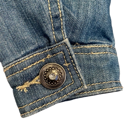Christopher & Banks Jean Jacket with Studded Details Small - Picture 8 of 16